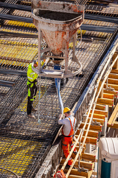 istock Concrete pouring bucket for crane 1387278341
