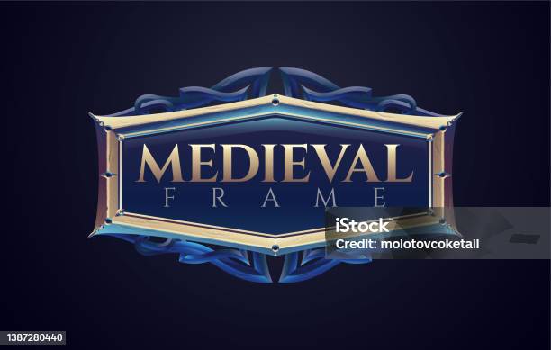 3d Medieval Shield Frame Stock Illustration - Download Image Now - Medieval, Frame - Border, Picture Frame