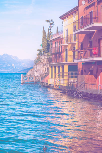 istock Deserted shore of  Garda 1387286352