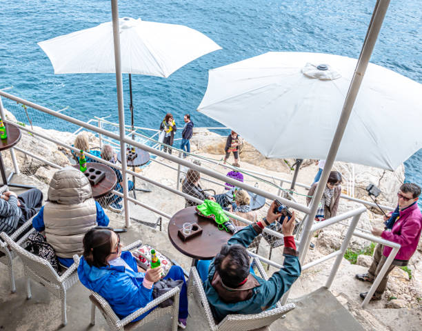 Dubrovnik, Croatia  May 02, 2016: People in the bar