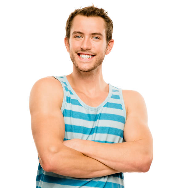 istock Shot of a young man posing against a studio background 1387289103
