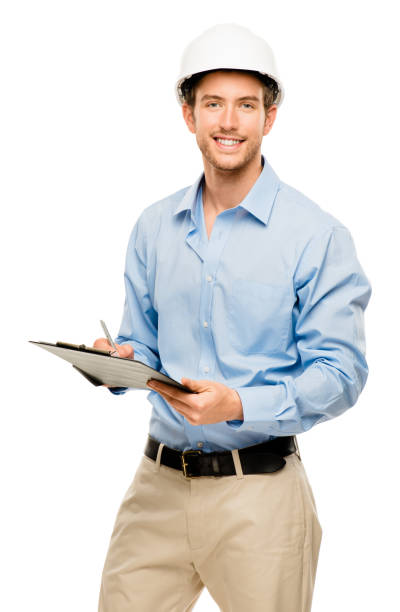 istock Shot of a young businessman working in construction against a studio background 1387292024