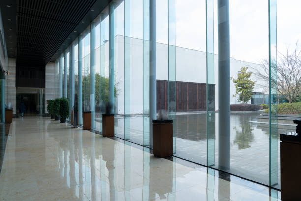 istock Interior of luxury hotel corridor 1387292111