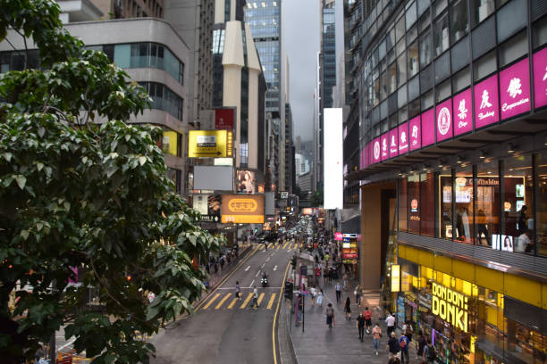 Hong Kong Street Scene stock photo