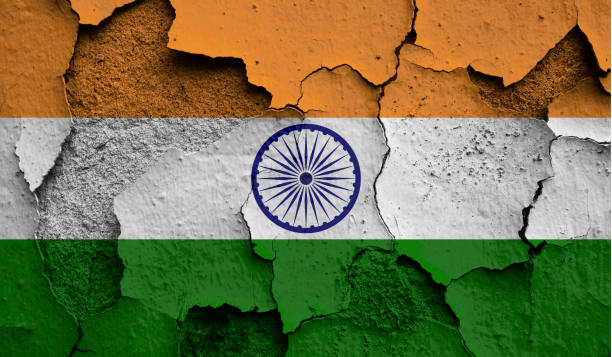 istock Flag of India on old grunge 1387293785