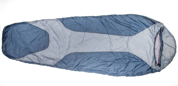 istock sleeping bag on a white background. items for tourism and camping 1387293946