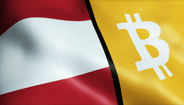 istock 3D Waving Latvia and Bitcoin Flag 1387297320