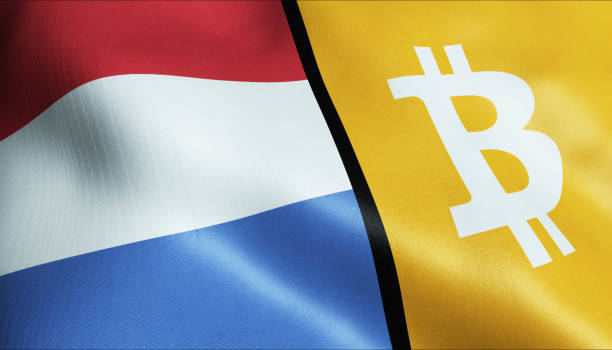 istock 3D Waving Netherlands and Bitcoin Flag 1387298877