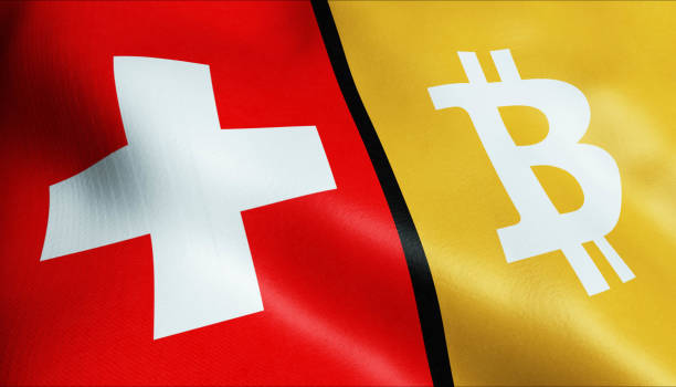 istock 3D Waving Switzerland and Bitcoin Flag 1387299035