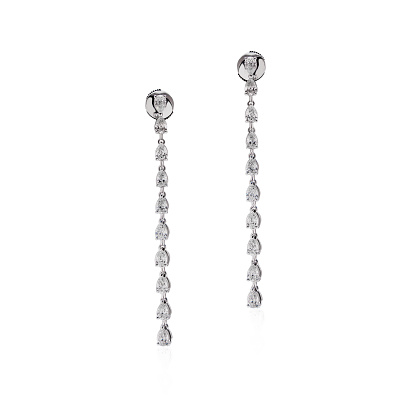 long earrings with diamonds
