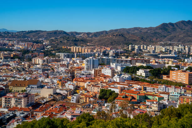 istock Panoramic view over the city of Malaga, Spain 1387302354