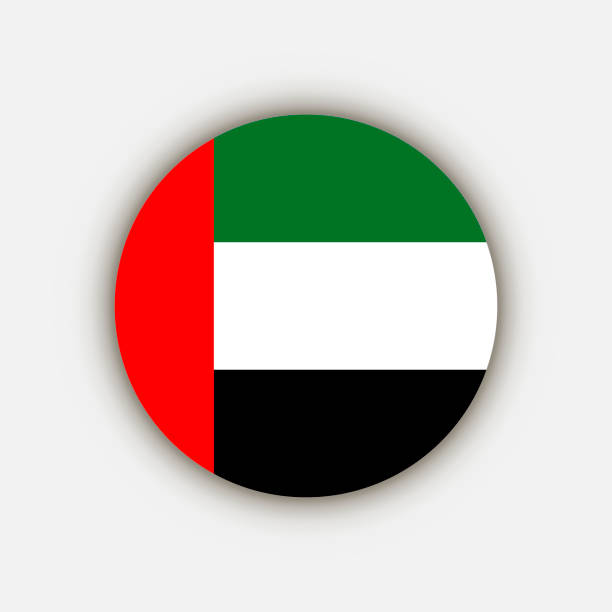 ilustrações, clipart, desenhos animados e ícones de país emirados árabes unidos. bandeira dos emirados árabes unidos. ilustração vetorial. - united arab emirates flag united arab emirates flag interface icons