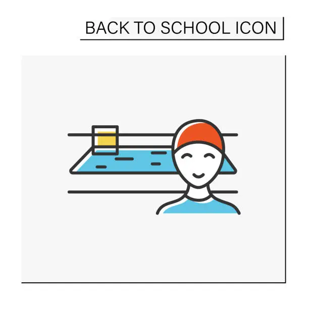 Vector illustration of PE color icon