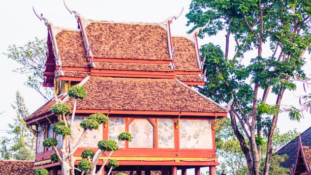 istock temple repository for the Buddhist scriptures religion building for book storage. 1387315364