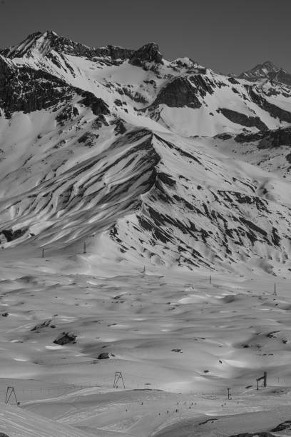 istock Fantastic Swiss alps in black and white 1387316530