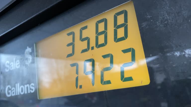 High Gas Prices Close Up At Pump