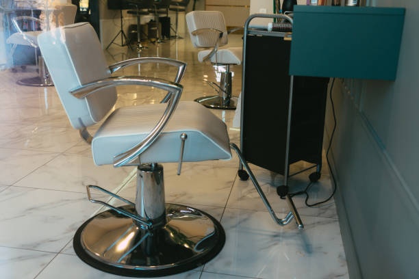 istock Armchair upholstery leather barber 1387317783