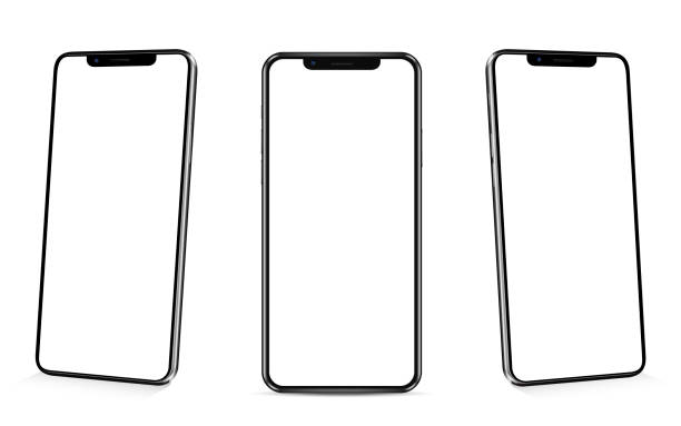 ilustraciones, imágenes clip art, dibujos animados e iconos de stock de maqueta de teléfono realista. pantalla en blanco para teléfonos inteligentes, maqueta de teléfono. - phone mockup