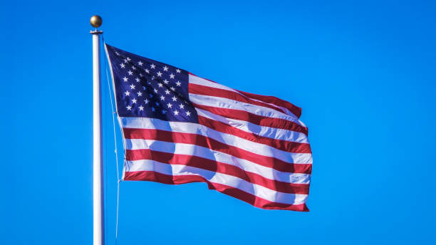 istock Santa Barbara Pier-American Flag 1387323542