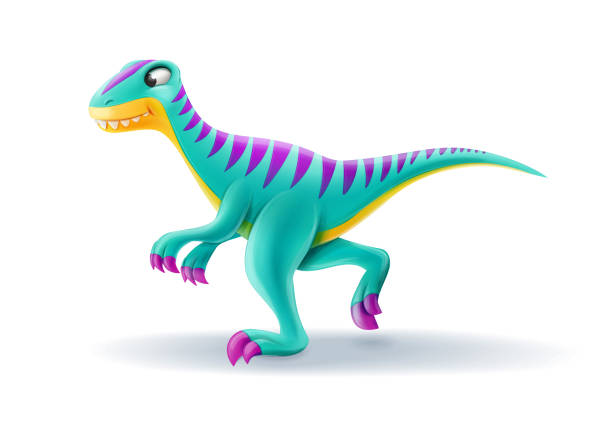 istock cartoon velociraptor illustration for children 1387329516