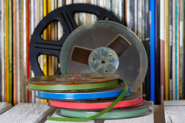 A few recordable tapes stock photo