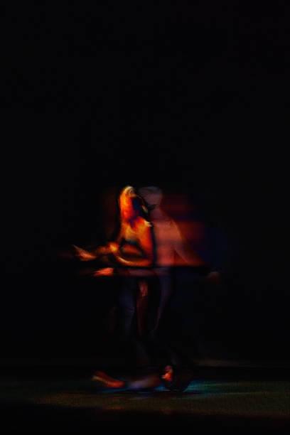 istock Modern dance practice on stage. Incidental people 1387330595