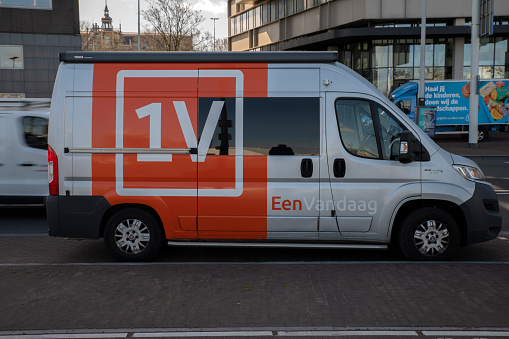 1V Een Vandaag Company Van At Amsterdam The Netherlands 17-3-2022
