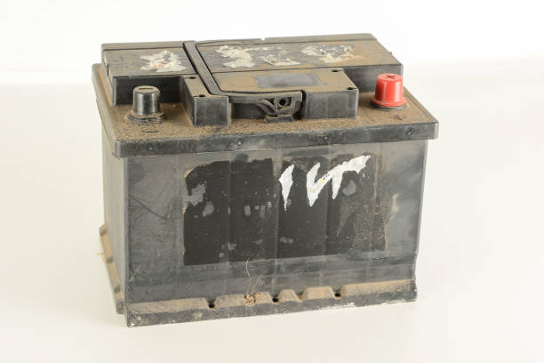 istock Close-up of car battery 1387339494