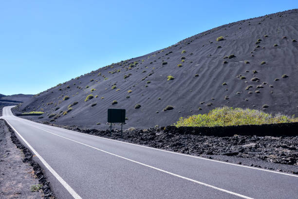 Volcanic landscapes on Timanfaya Lanzarote Canary Islands Spain