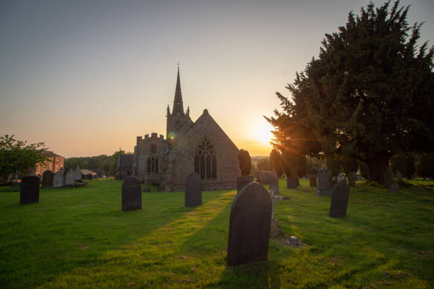 istock Shadows in cemetery at sunset 1387341967
