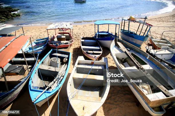 Fishing Boat Artisanal Fishing Areia Da Praian Stock Photo - Download Image Now