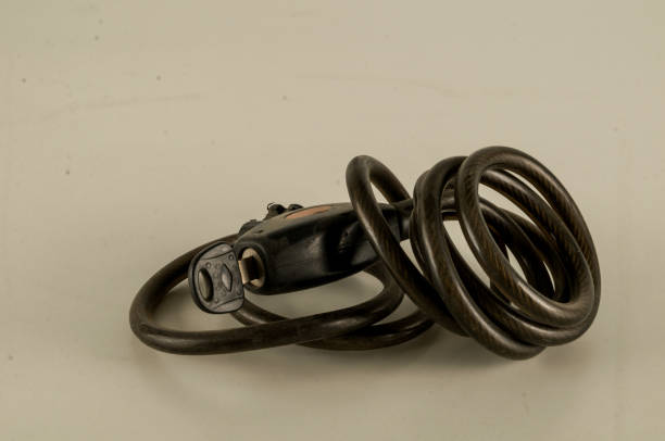 istock Close-up of bike lock 1387347068