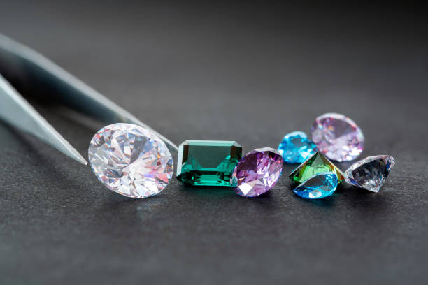 istock Natural Sapphire gemstone, Jewel or gems on black background 1387352043