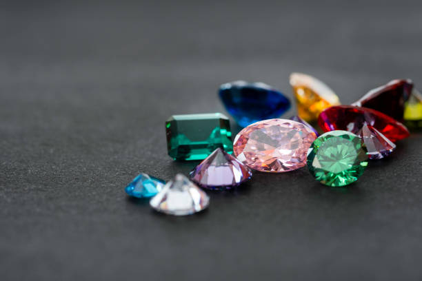 istock Natural Sapphire gemstone, Jewel or gems on black background 1387352053
