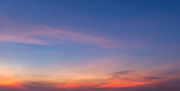 istock Colorful cloudy sky at sunset. Gradient color. Sky texture, abstract nature background 1387352823