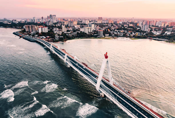 el nuevo puente de tanzanita en dar es salaan tanzania - tanzania fotografías e imágenes de stock