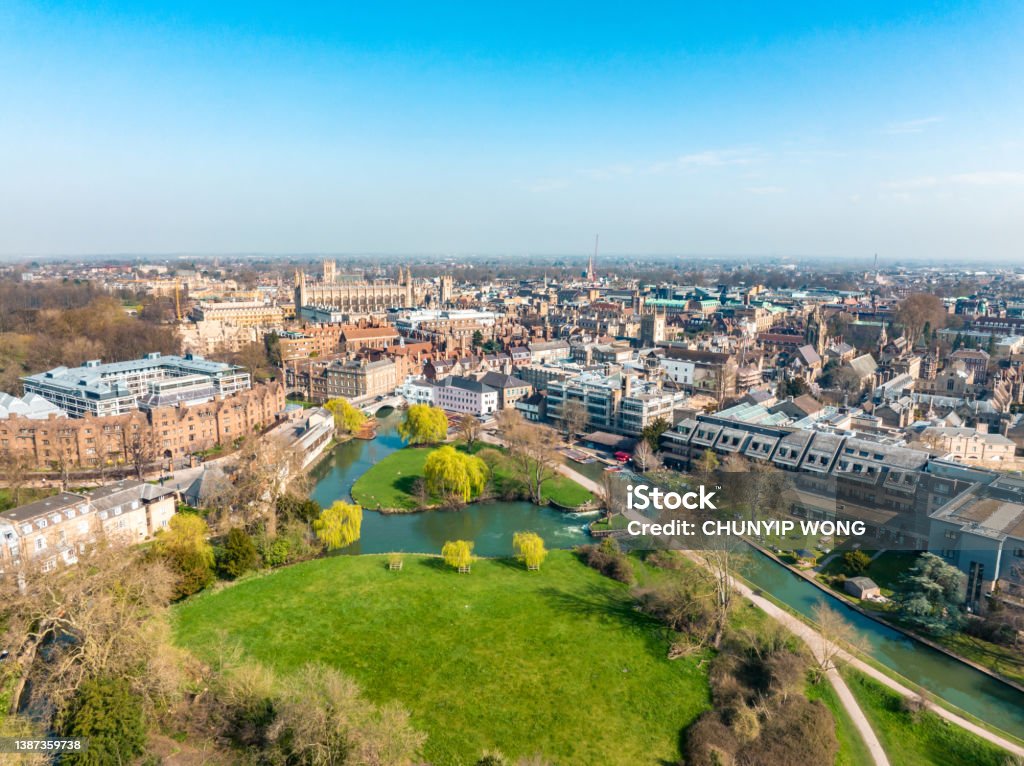 Aerial View Photo Of Cambridge University And Colleges, United Kingdom Cambridge - England Stock Photo