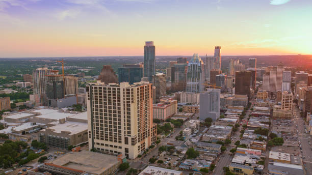 istock Modern buildings in downtown Austin 1387360940