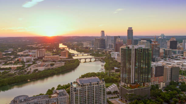 istock Colorado river passing by downtown Austin 1387360943