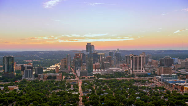 istock Modern buildings in downtown Austin 1387360957