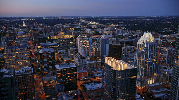 istock Modern buildings in downtown Austin 1387360989