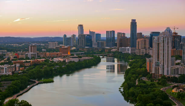 istock Colorado river passing by downtown Austin 1387360999