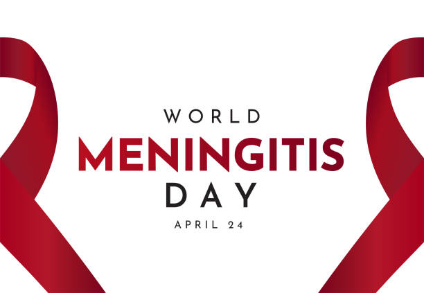 ilustrações, clipart, desenhos animados e ícones de cartão do dia mundial da meningite, 24 de abril . vetor - meningite
