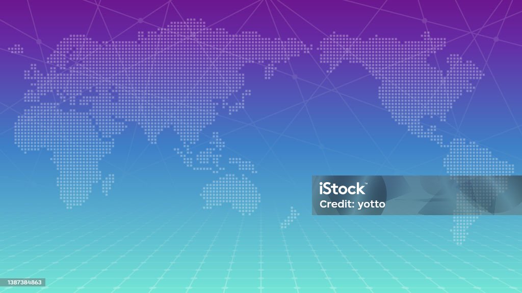 Digital Map Grid Backround Digital Gradient Background Of A World Map Stock Illustration ...