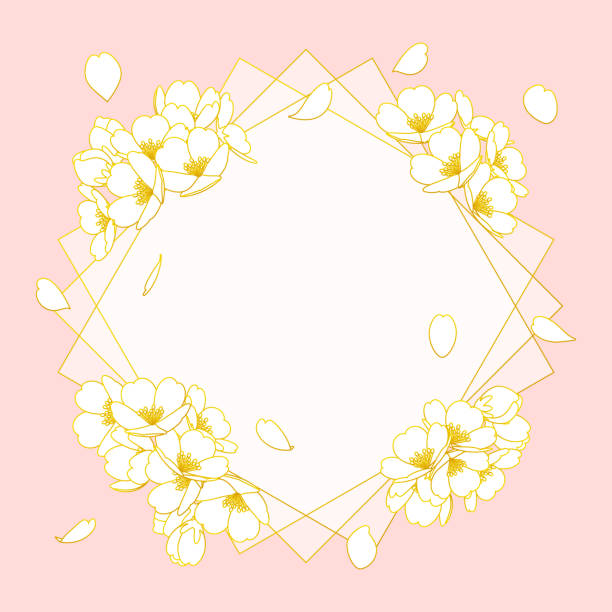 istock Simple and beautiful vector illustration of a flurry of cherry blossoms. 1387409025