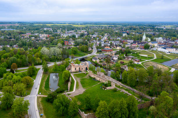 istock Dobele castle ruins (XIV) on XVI century, Dobele, Latvia 1387411194