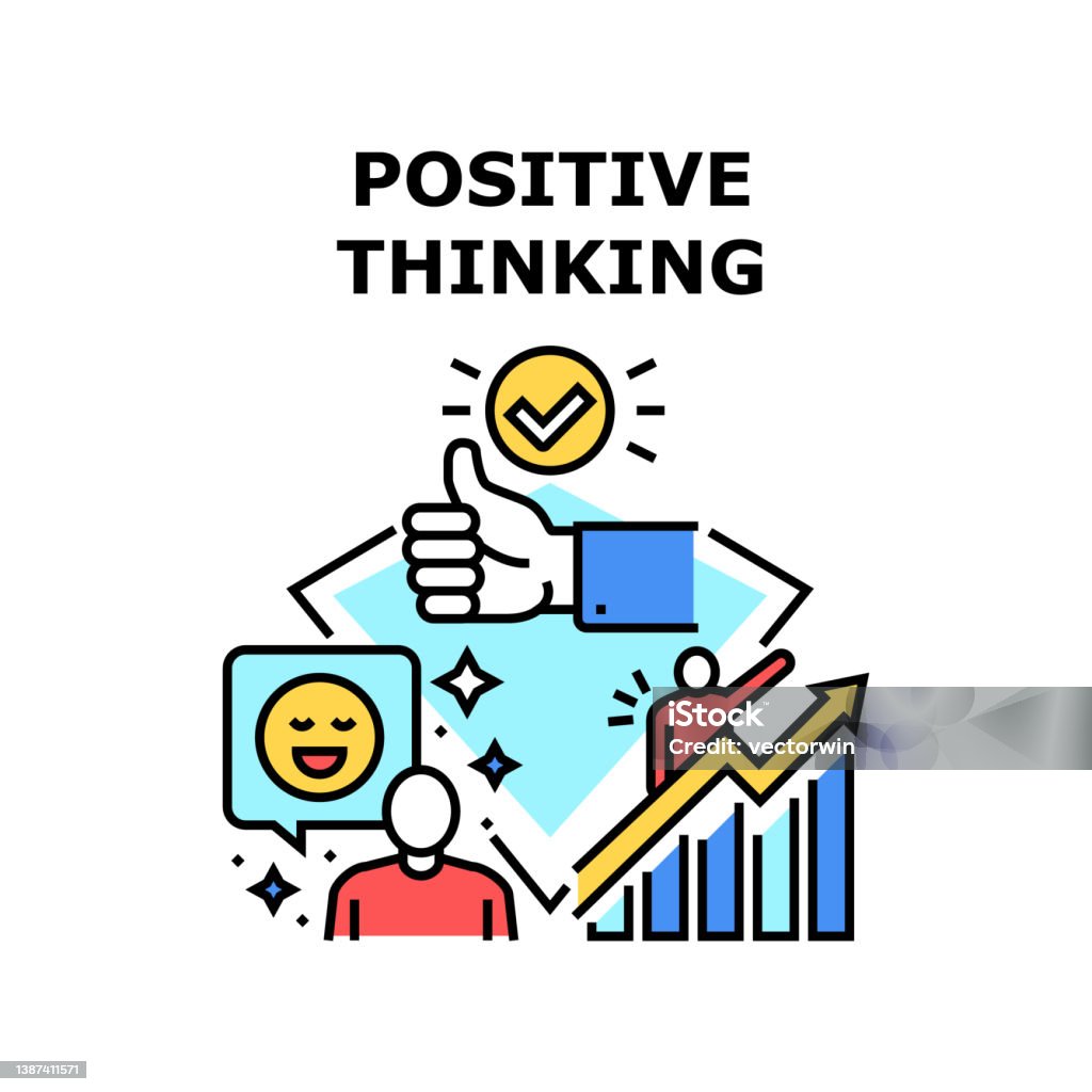 Positive Behavior Graphics Positive Thinking Vector Concept Illustration Stock Illustration ...