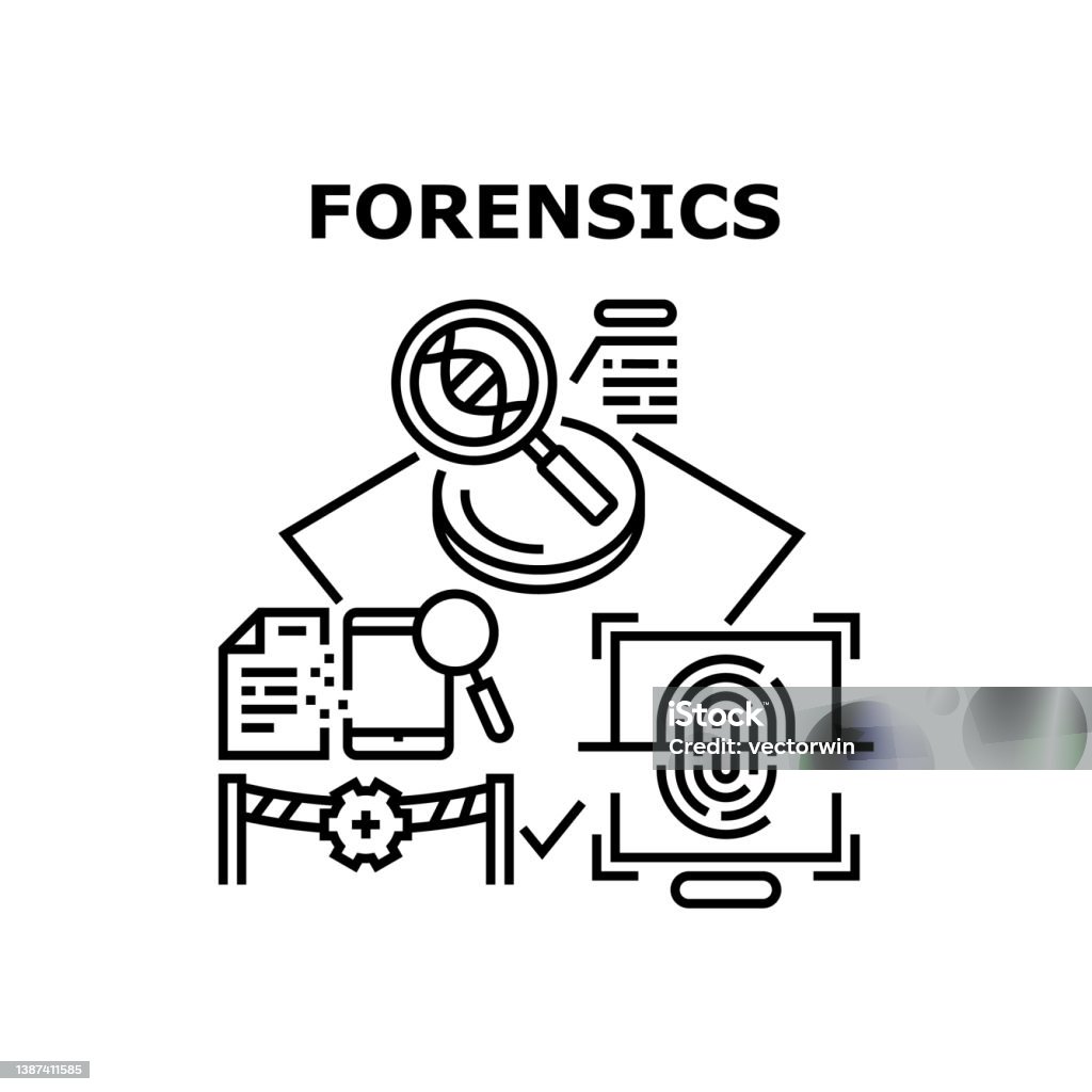 Forensics Visuals Forensics Analyzing Vector Concept Illustration Stock Illustration ...
