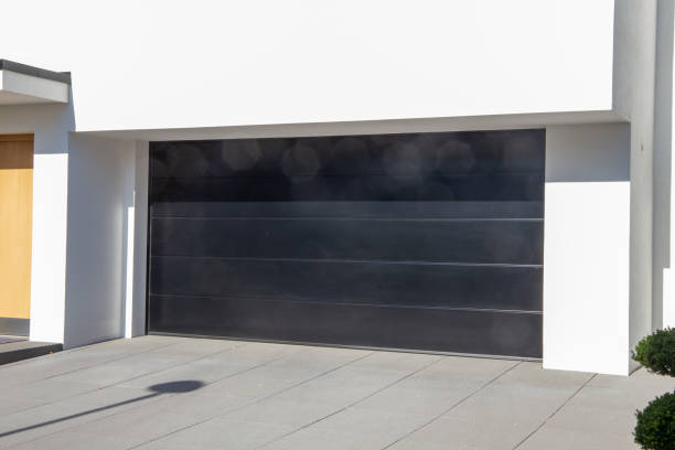 istock Modern new garage door (sectional door) 1387414929