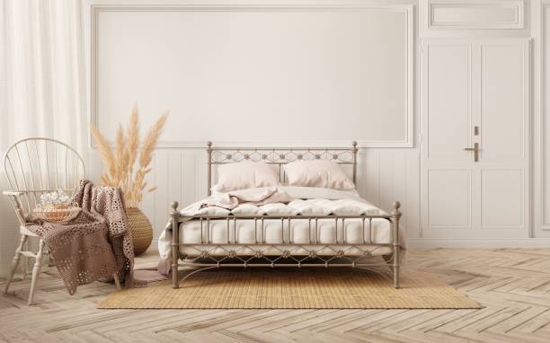 istock Home mock up,Interior bedroom minimalist style 1387417101